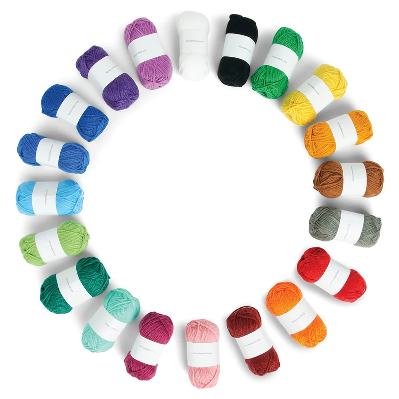 Caron® Little Crafties™ 20 verschiedene Acryl-Garnknäuel, je 63 m, für Strick- und Häkelprojekte, Mu