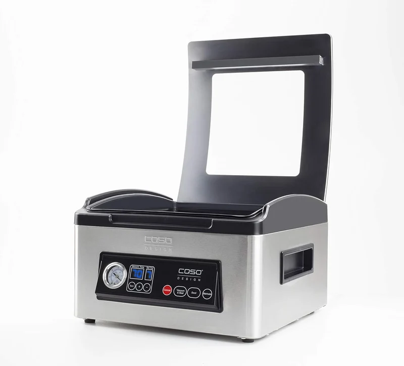 Caso 1418 VacuChef 70 - Kammervakuumierer aus Edelstahl, starke Vakuumpumpe 70 Liter/Minute & 1219 P