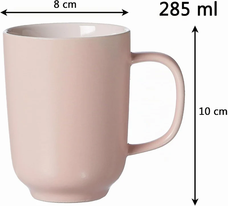 Ritzenhoff & Breker Kaffeebecher-Set Jasper, 4 Stück (1er Pack), Rosa, Rosa