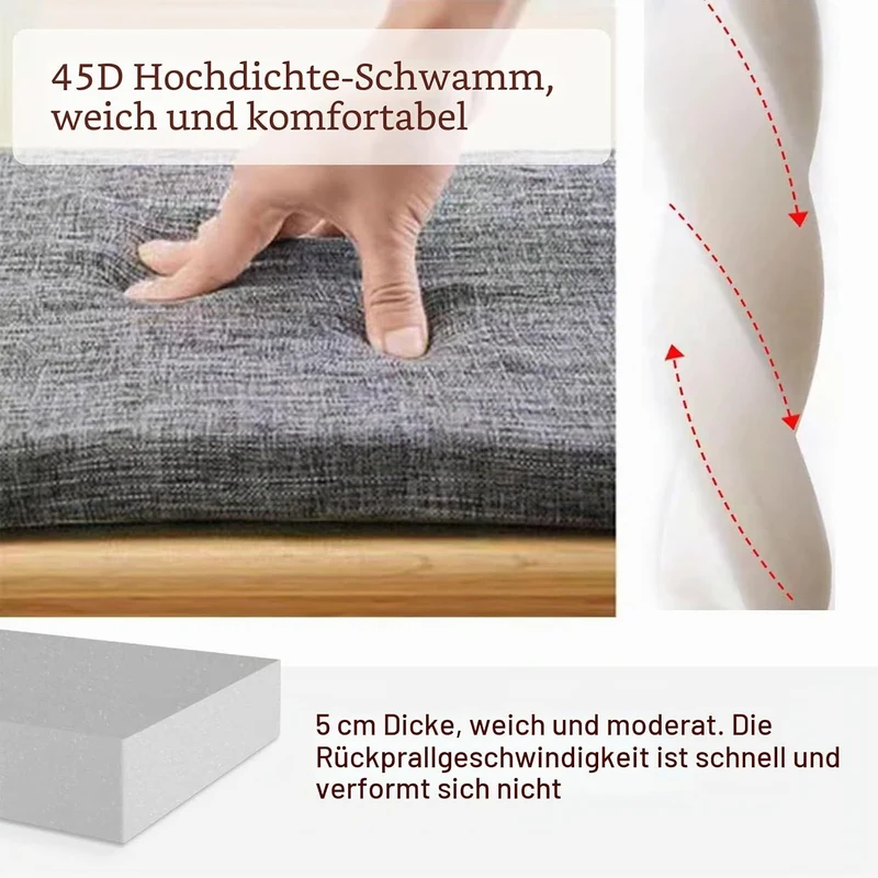 Aselbia Bankauflage Bankkissen Stuhlkissen 140 X 35 X 5CM，Waschbar Abnehmbarem Gartenbankauflage Ban