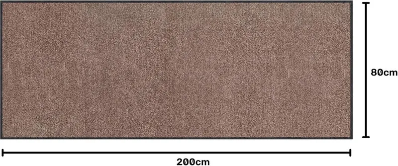 Erwin Müller Fussmatte Mainz, Schmutzfangmatte, Sauberlaufmatte Uni Nougat Grösse 80x200 cm - rutsch
