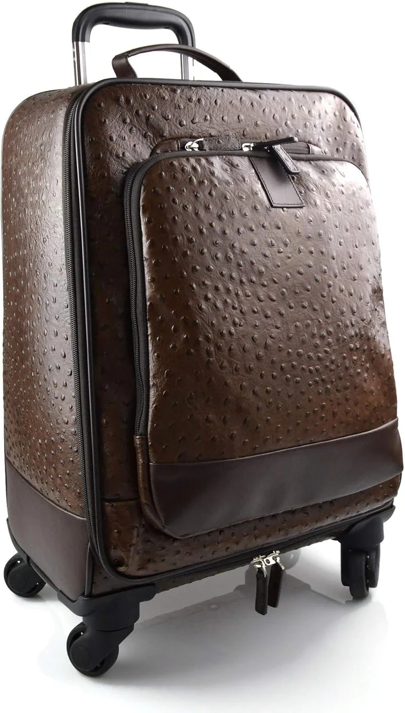 Leder reisekoffer troller kaffee leder reisetasche manner damen mit griff leder tasche reise tasche