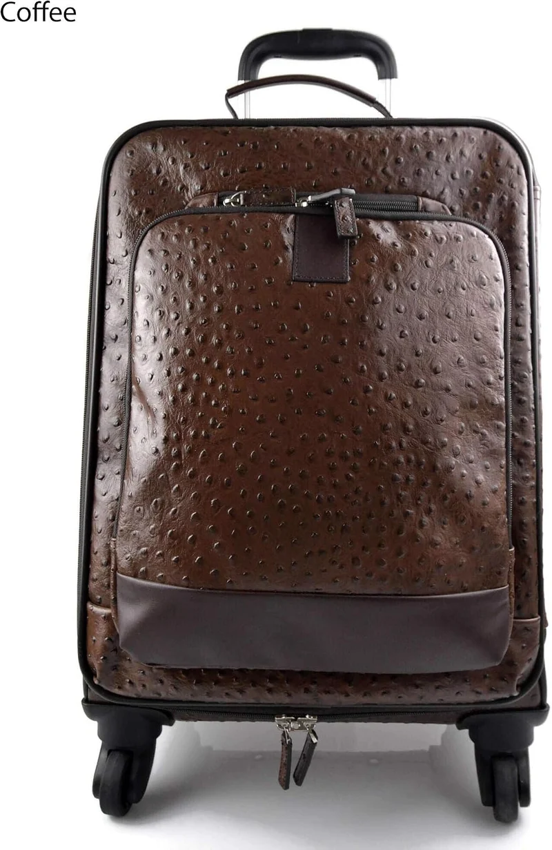 Leder reisekoffer troller kaffee leder reisetasche manner damen mit griff leder tasche reise tasche