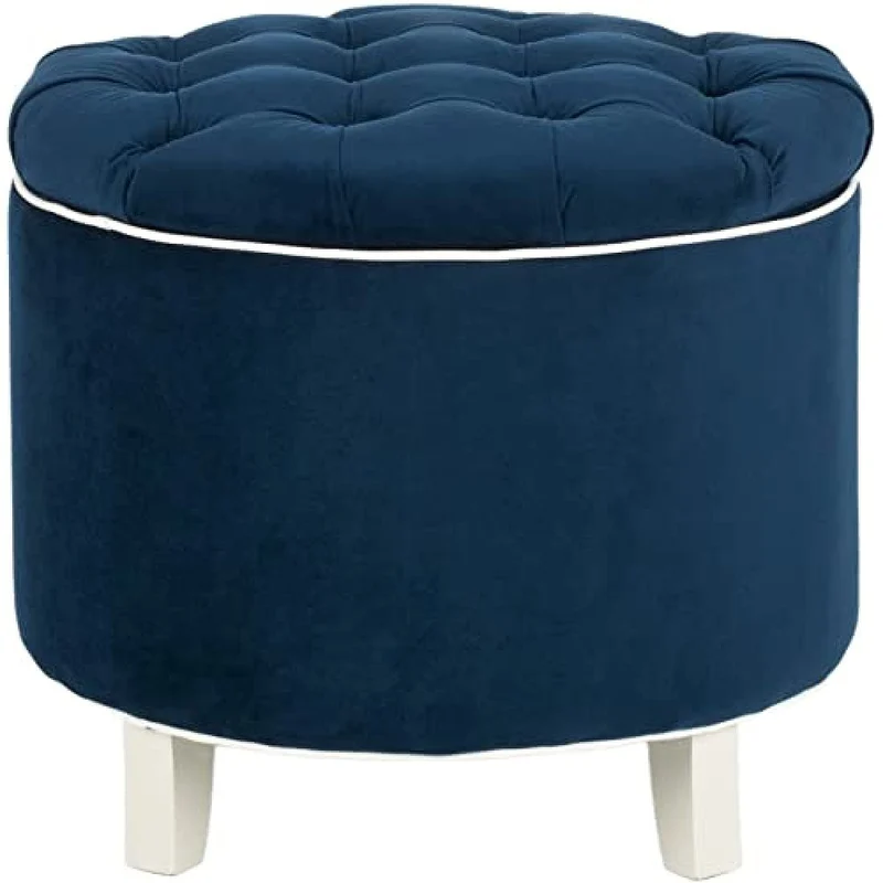 SAFAVIEH Glamourös Gepolstert Clubsessel, Marineblau, Blau