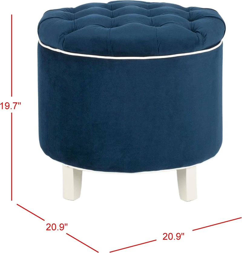 SAFAVIEH Glamourös Gepolstert Clubsessel, Marineblau, Blau