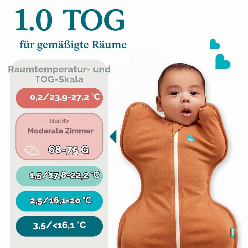 Love To Dream Pucksack, Baby Erstausstattung Neugeboren (2,2-3,8kg), ideal für Moderate Temperaturen