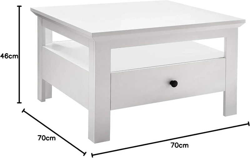 trendteam smart living - Couchtisch Wohnzimmertisch - Wohnzimmer - Universal- Aufbaumass (BxHxT) 70