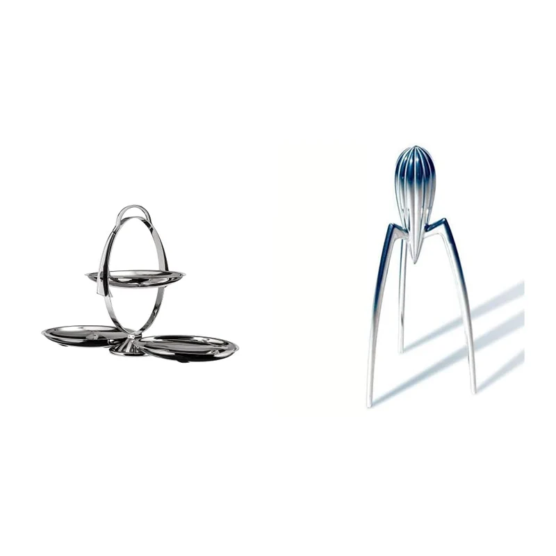 Alessi Anna Gong AM37 Etagere, Edelstahl, 3,2 x 21 x 5,8 cm, Einheiten, 1.0 & PSJS Juicy SALIF Zitro