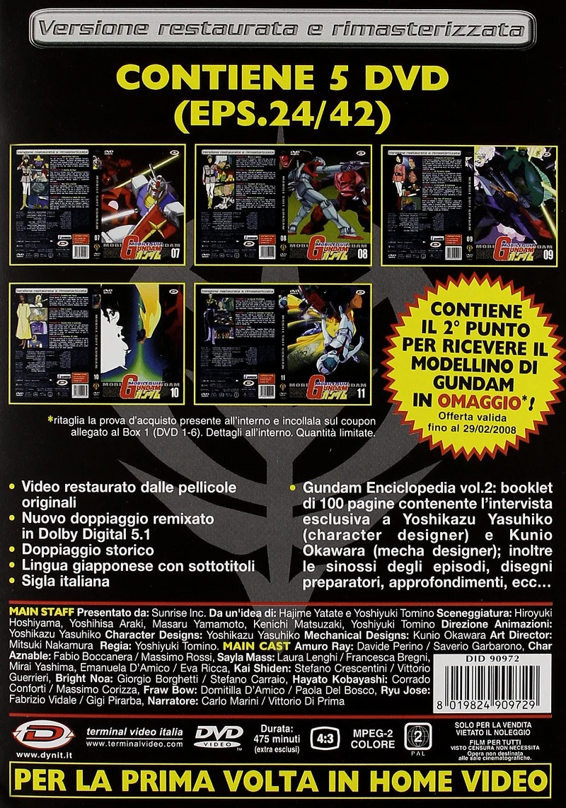 Mobile Suit Gundam Episodi 24-42 [5 DVDs] [IT Import], DVD