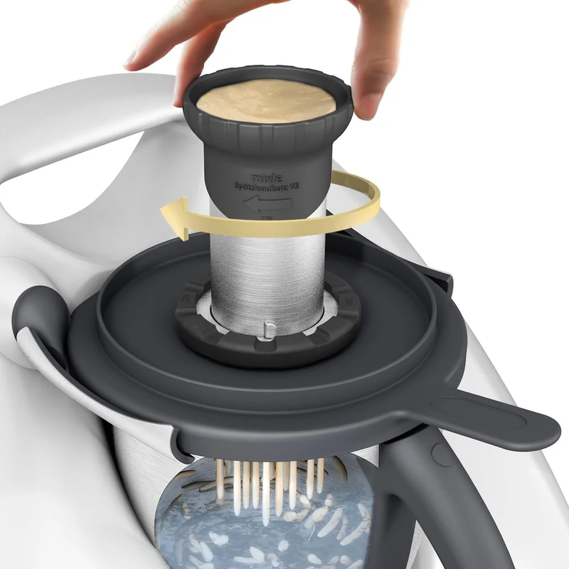 mixle Spätzleaufsatz V2, VERBESSERTE VERSION, kompatibel mit Thermomix TM6, TM5, TM31 & TM Friend, Z