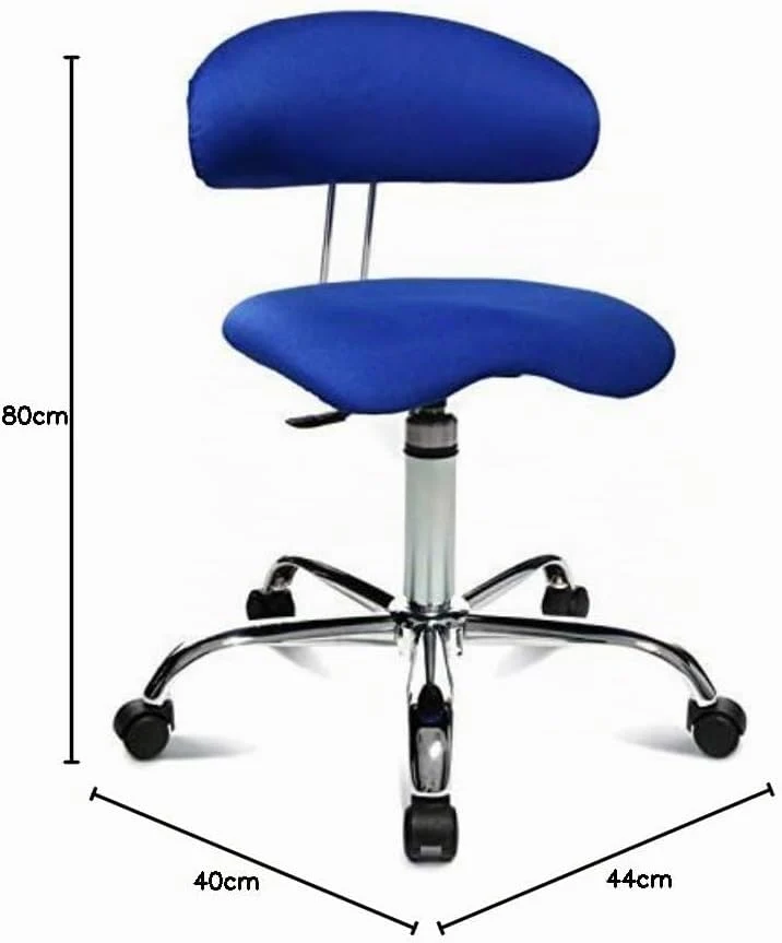 Topstar Sitness 40, Fitnesshocker, Arbeitshocker, Rollhocker mit Rückenunterstützung, 3-Dimensional