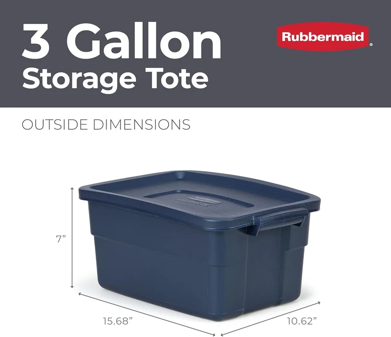 Rubbermaid Roughneck Aufbewahrungstaschen, 9,5 l, langlebig, stapelbar, ideal für Gegenstände ausser