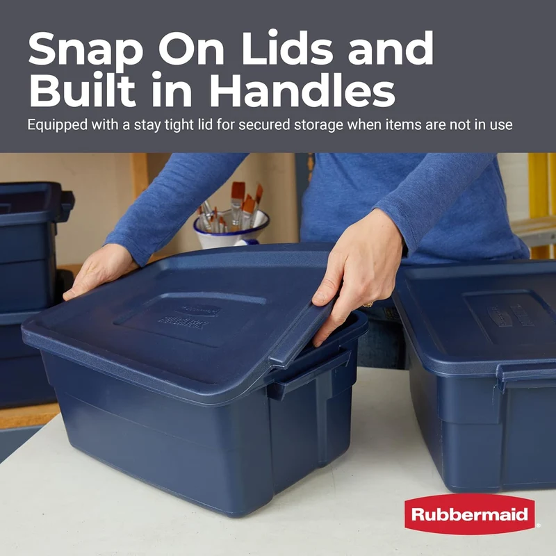 Rubbermaid Roughneck Aufbewahrungstaschen, 9,5 l, langlebig, stapelbar, ideal für Gegenstände ausser