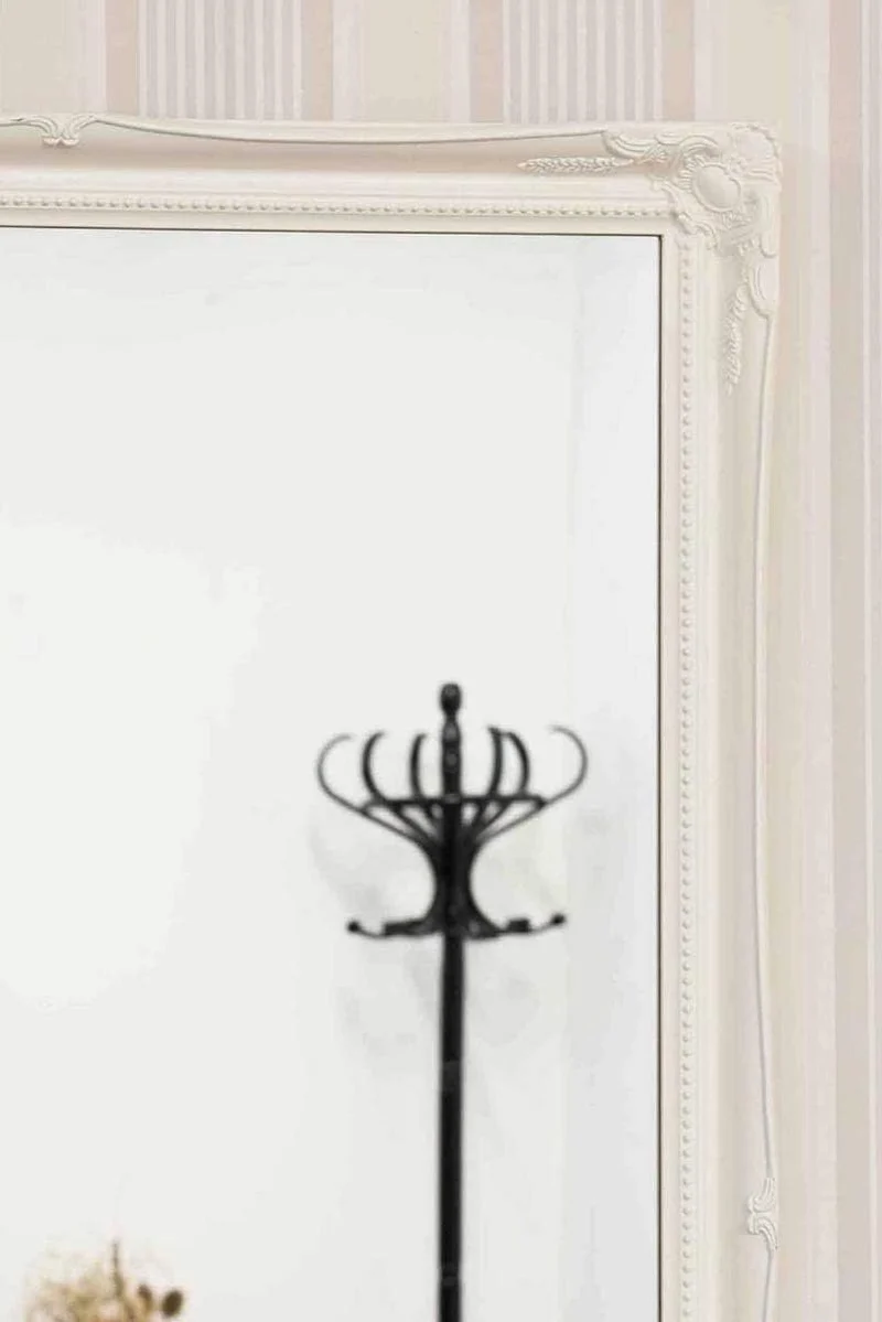 FRAMES BY POST Grosse 5,1 cm weiss Shabby Chic Antik Stil rechteckig Wandspiegel – Gross Grösse: 101