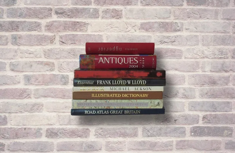 Galleksa Unsichtbares Bücherregal Verdecktes, Schwebendes Metallbücherregal Wandmontiertes Regal Büc