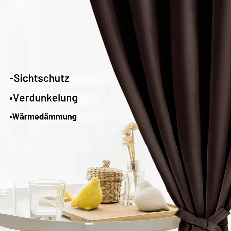 XWZO Blickdichte Vorhänge Verdunklungsvorhänge mit Ösen 2 Stücke Gardienen mit Raffhalter Lichtundur