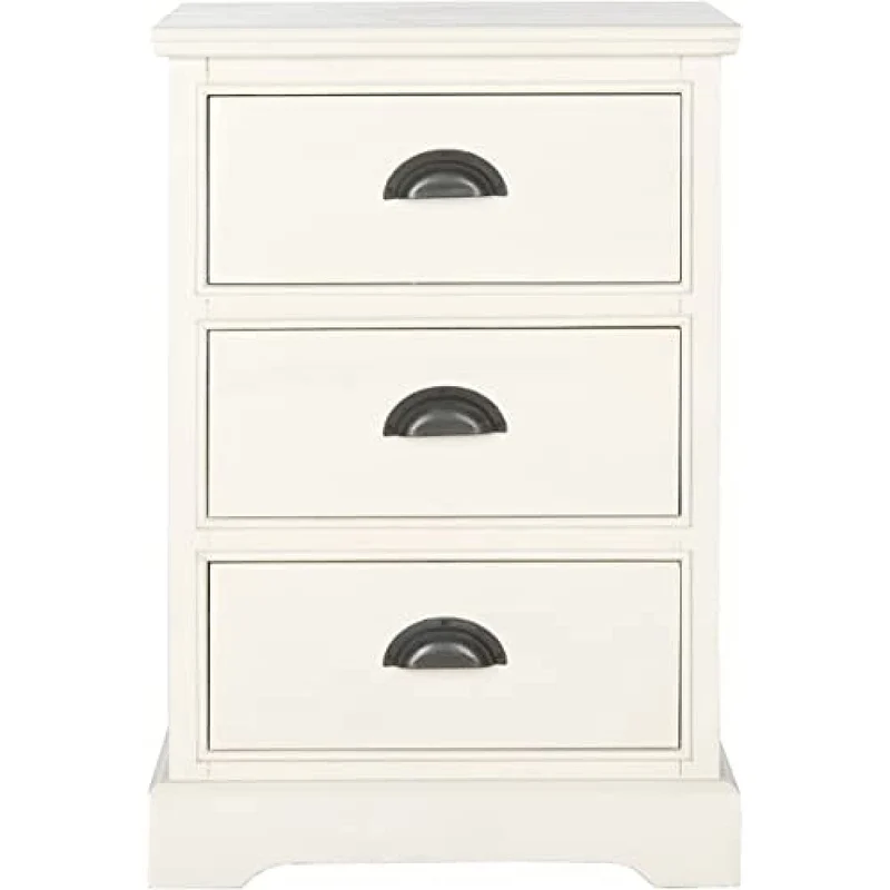 Safavieh EUH5717 Beistelltisch Mit DREI Schubladen, Holz, Grau, 45 x 34 x 67.94 cm, Grau