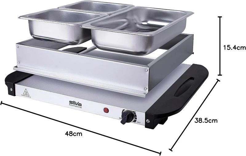 Stay-Hot SH 2.2, 2-in-1 Buffetwärmer & Warmhalteplatte, 200 Watt, Ideale Lösung für Buffets, Partys