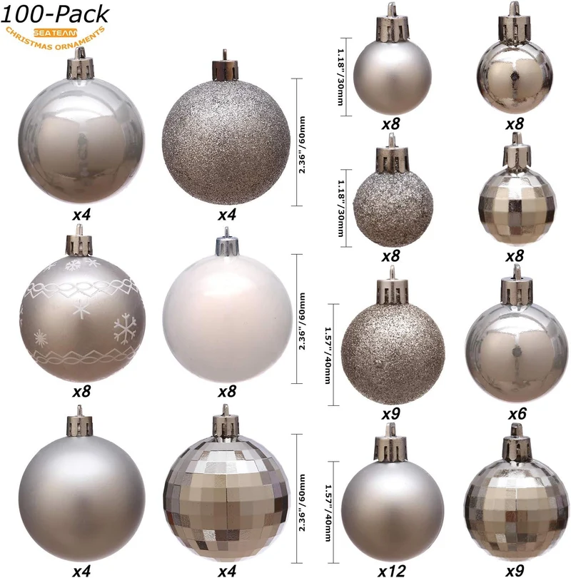 Sea Team 100 Stück von gemischten Kombination bruchsicher und stossfester Geschenk-Verpackungskasten