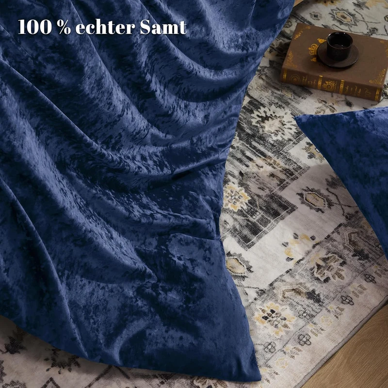 PHF Samt Bettwäsche 155x220, Luxus Flauschig Bettwäsche 155x220 cm mit 2er Kissenbezüge 80x80 cm, Ku