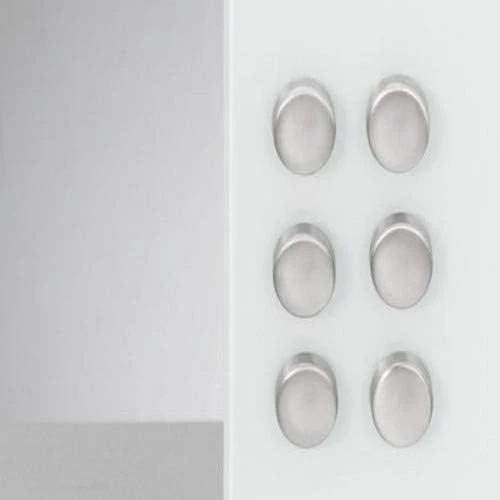Zeller Memoboard, Edelstahl, Silber, 50 x 35 x 1.5 cm & 11203 Magnet-Set 6-teilig, Ø 2.7 cm, Edelsta