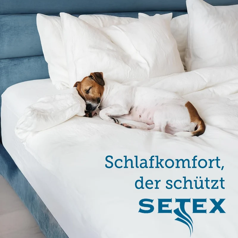 SETEX Wasserdichter Molton Matratzenschutz, 3-lagig, 180 x 200 cm, Matratzenschoner aus 100 % Baumwo