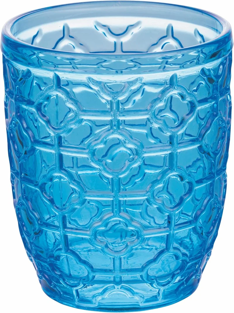 Villa d'Este Home Tivoli 6er Set Wassergläser aus Glas 350 ml Geometrie Ocean