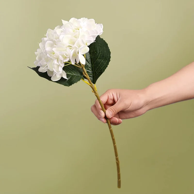 4 Stück Hortensien Kunstblumen Hortensie Künstlich Länge 55cm Durchmesser 20cm Künstliche Hortensie