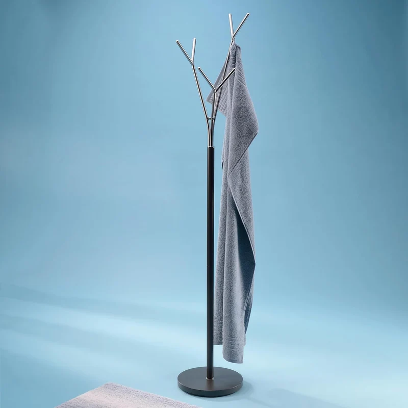Kela 22233 Badezimmerständer, Rostfrei, Metall, Höhe 173,5 cm, Sinerio, Anthrazit Badezimmerständer