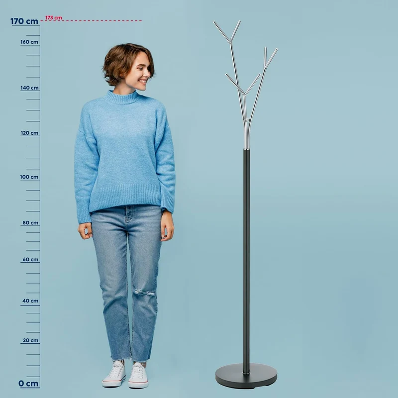 Kela 22233 Badezimmerständer, Rostfrei, Metall, Höhe 173,5 cm, Sinerio, Anthrazit Badezimmerständer