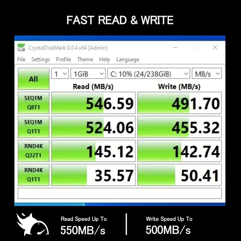 SHARKSPEED mSATA SSD 1TB Mini SATA 3 (6Gb/s) TLC 3D NAND SSD Festplatte Intern Solid State Drive für