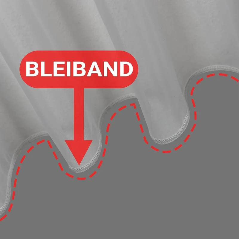 Gardinen Vorhang Voile weiss halbtransparent mit Kräuselband Bleiband Fenster Wohnzimmer,Schlafzimme