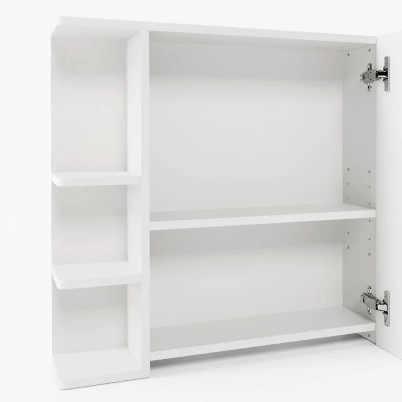 Vicco Bad Spiegelschrank Fynn, Weiss, 80 x 64 cm Weiss 80x64x21 cm, Weiss 80x64x21 cm