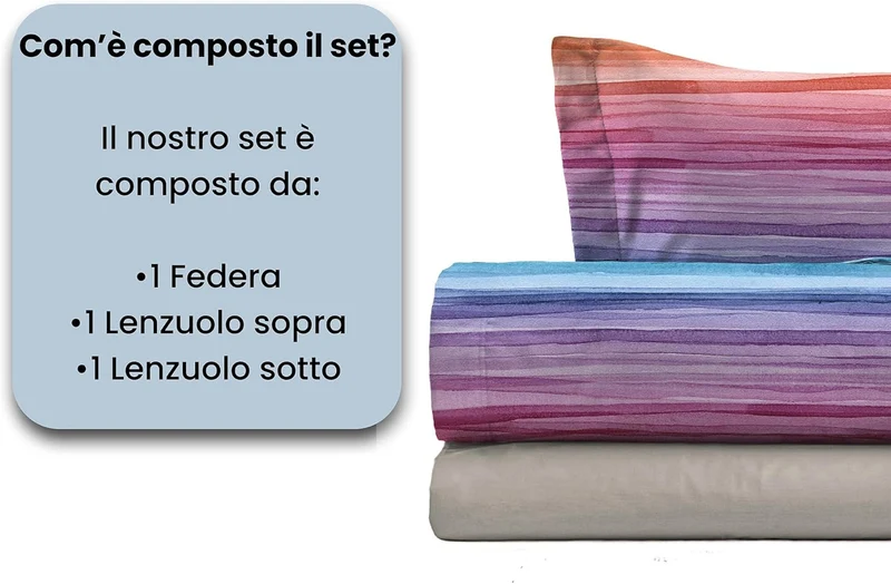 Fantasy Italian Bed Linen Bettwäsche, Rainbow, Einzelne, Mikrofaser, Regenbogen Rainbow Einzelne, Ra