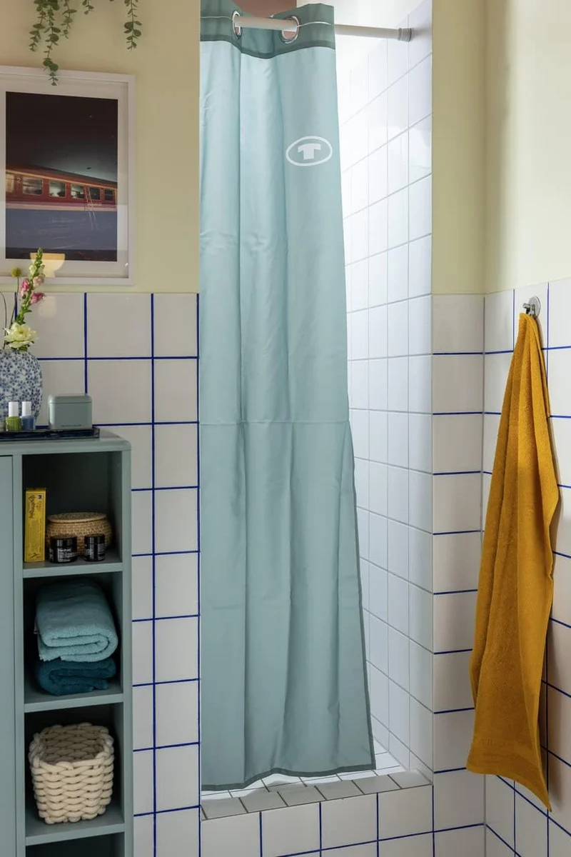 TOM TAILOR Duschvorhang, waschbarer Vorhang für Dusche und Badewanne, schimmelresistent und wasserab