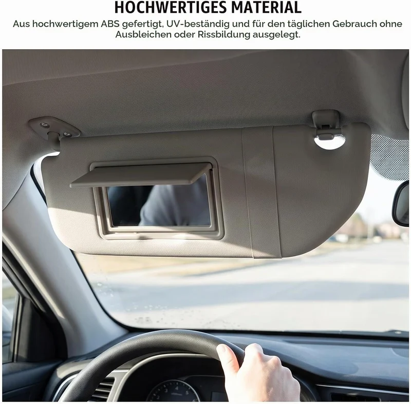 Auto-Sonnenblende, Innen Links, Fahrer-Sonnenblende, Blendschutz, Sonnenschutz, Grau, 98038432DS, Er