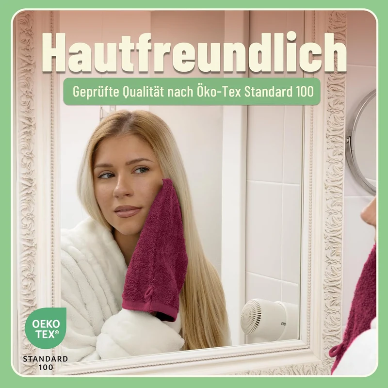 GREEN MARK Textilien 10 TLG. FROTTIER Handtuch-Set mit verschiedenen Grössen 4X Handtücher, 2X Dusch
