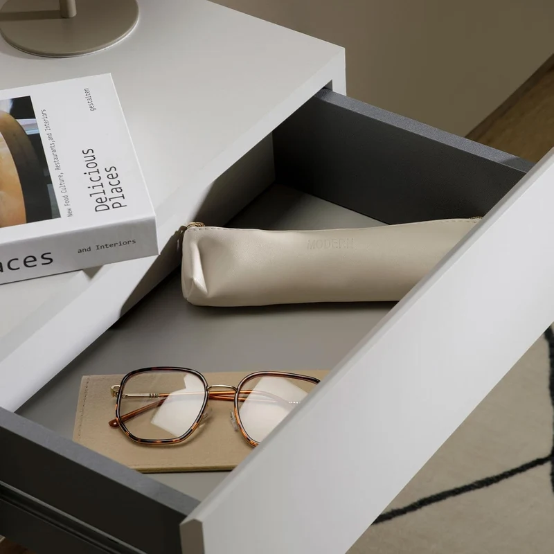 CARO-Möbel Wandregal Anne hängende Nachtkommode Wandboard Nachttisch mit 1 Schublade schwebend, grif