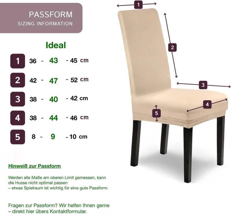 SCHEFFLER-Home Stuhlhussen Stretch Leni/Natur Stuhlhussen 4er Set/Dehnbare Stuhlhussen Hochlehner al