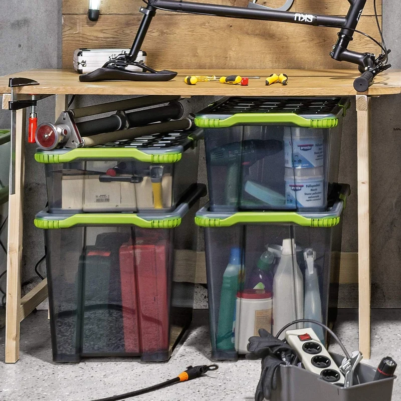 Aufbewahrungsbox 65l mit Deckel und Rädern 65l 1 Stück, 65l 1 Stück