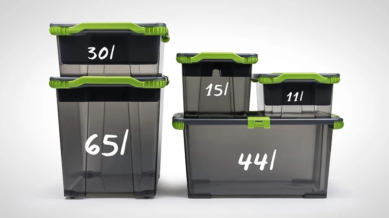 Aufbewahrungsbox 65l mit Deckel und Rädern 65l 1 Stück, 65l 1 Stück