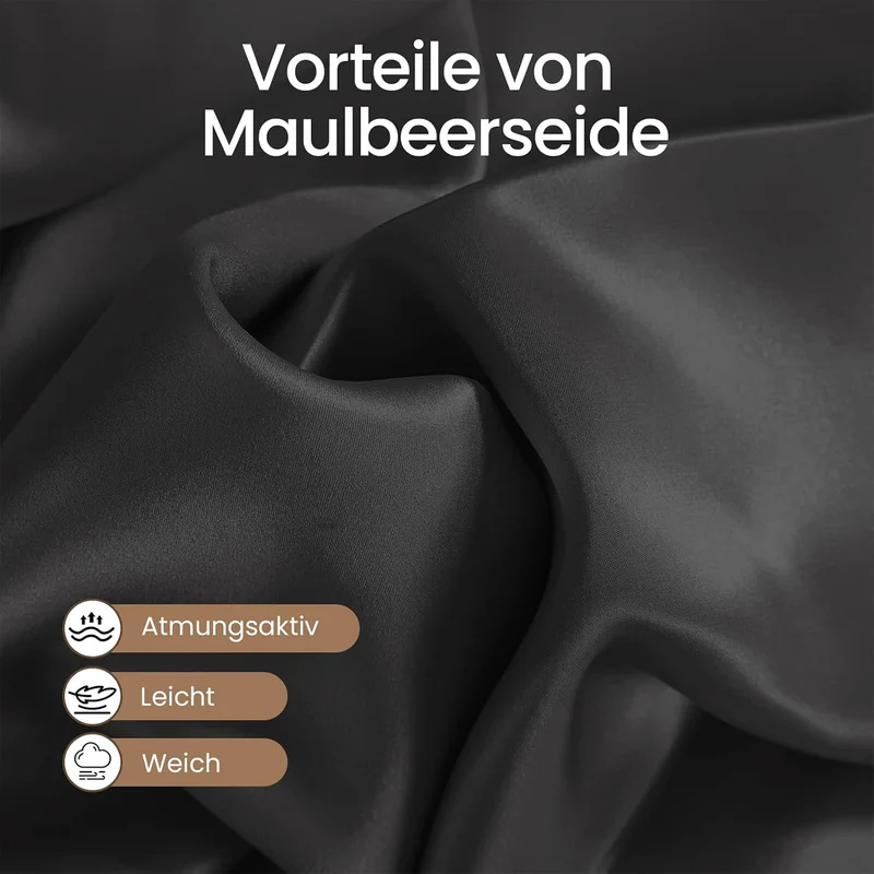THXSILK 25 Momme Seide Kissenbezug für Haar und Haut - Maulbeerseide Kissenbezug - Hypoallergen mit