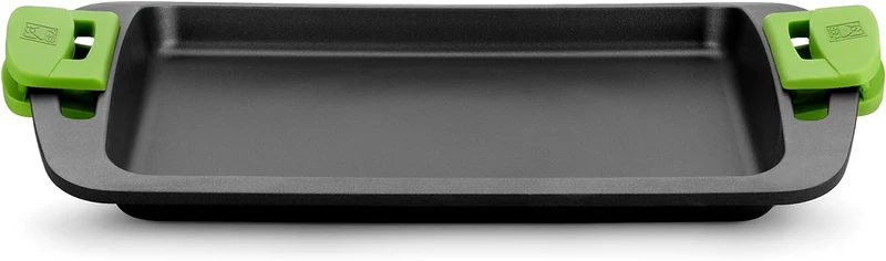 BRA Prior Grillpfanne, Aluminiumguss mit Antihaft-Beschichtung Teflon Classic, Schwarz, 40 cm,geeign