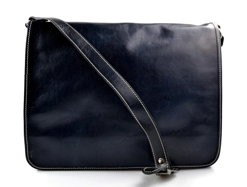 Leder herren aktentasche messenger ledertasche umhangetasche schultertasche tragetasche made in Ital