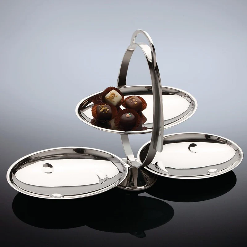 Alessi Anna Gong AM37 Etagere, Edelstahl, 3,2 x 21 x 5,8 cm, Einheiten, 1.0 & PG02 Löffelhalter, Ede