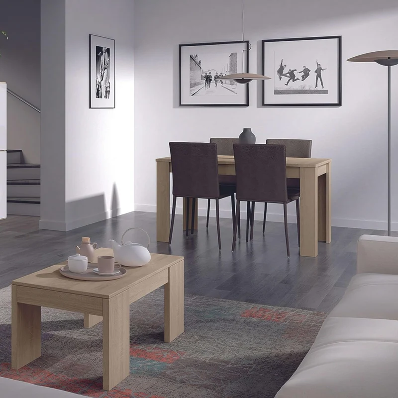 Habitdesign 001637F - Modell Kendra, Esstisch, Kanadische Eiche, Masse: 100 cm (Breite) x 43-54 cm (