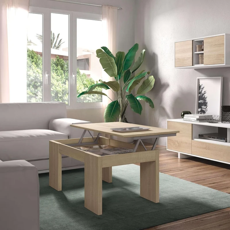Habitdesign 001637F - Modell Kendra, Esstisch, Kanadische Eiche, Masse: 100 cm (Breite) x 43-54 cm (