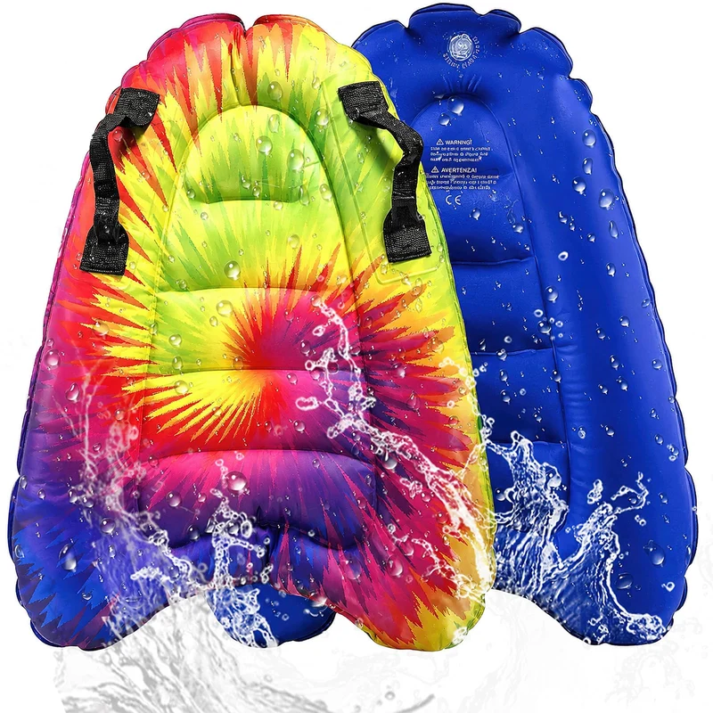 Aufblasbares Bodyboard Kinder, Shyllin Tragbares Aufblasbares Surfbrett mit Griffen, Lernen Hilfsmat