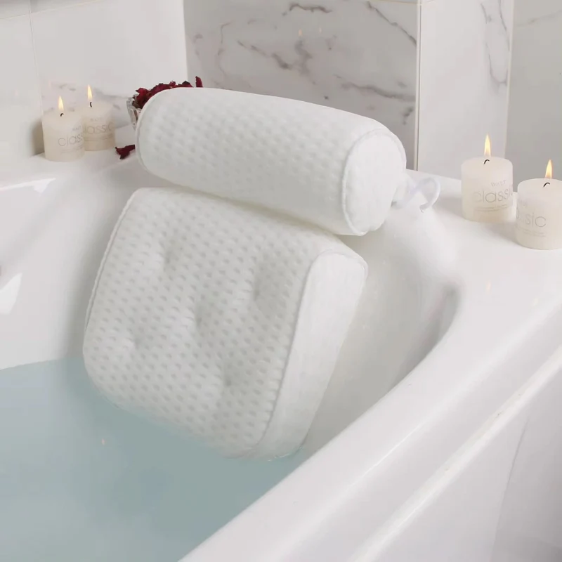 RELAXURA – Badekopfstütze aus 4D-Netz, Ergonomisch & Rutschfest