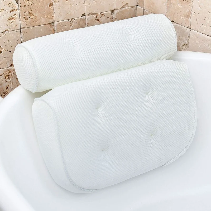 RELAXURA – Badekopfstütze aus 4D-Netz, Ergonomisch & Rutschfest